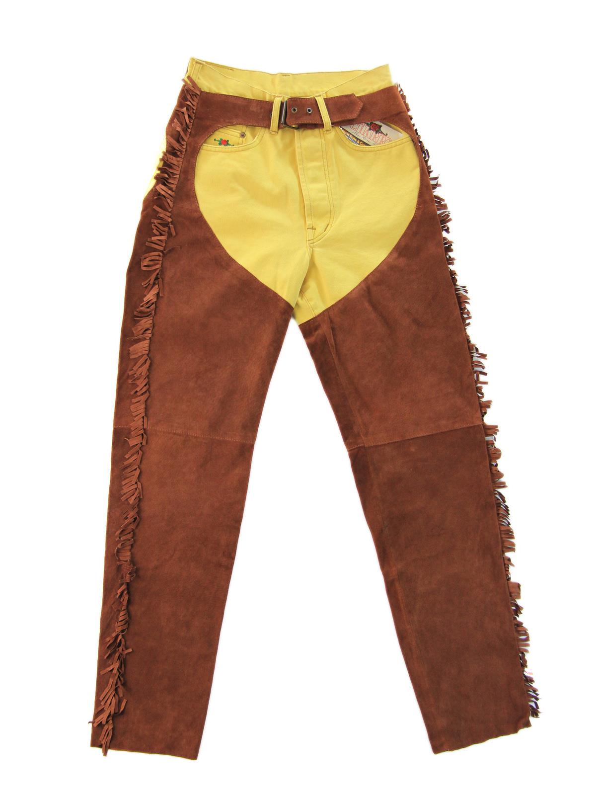 EL CHARRO FRINGES YELLOW JEANS