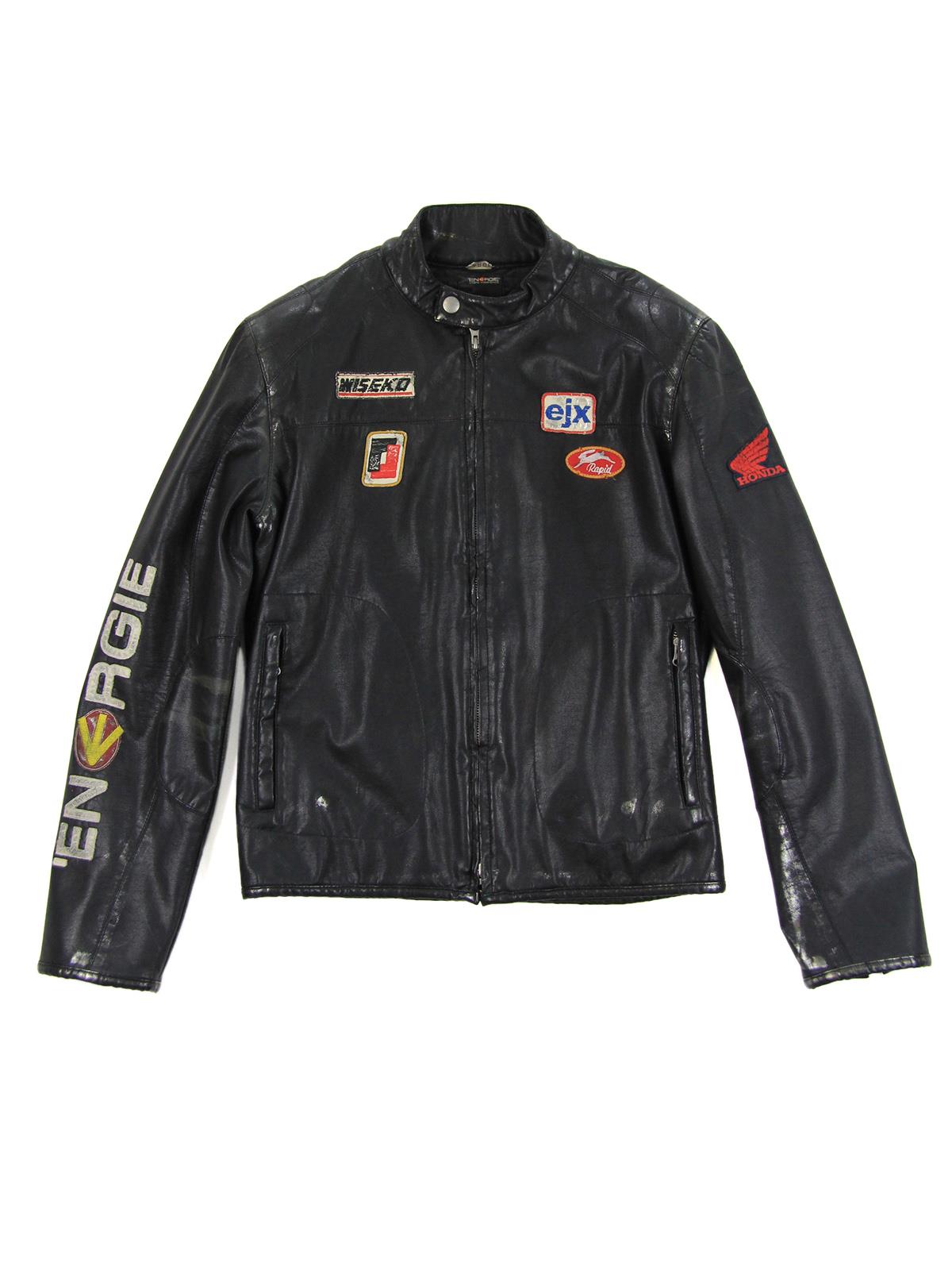 ENERGIE Dax giacca Racer in eco pelle