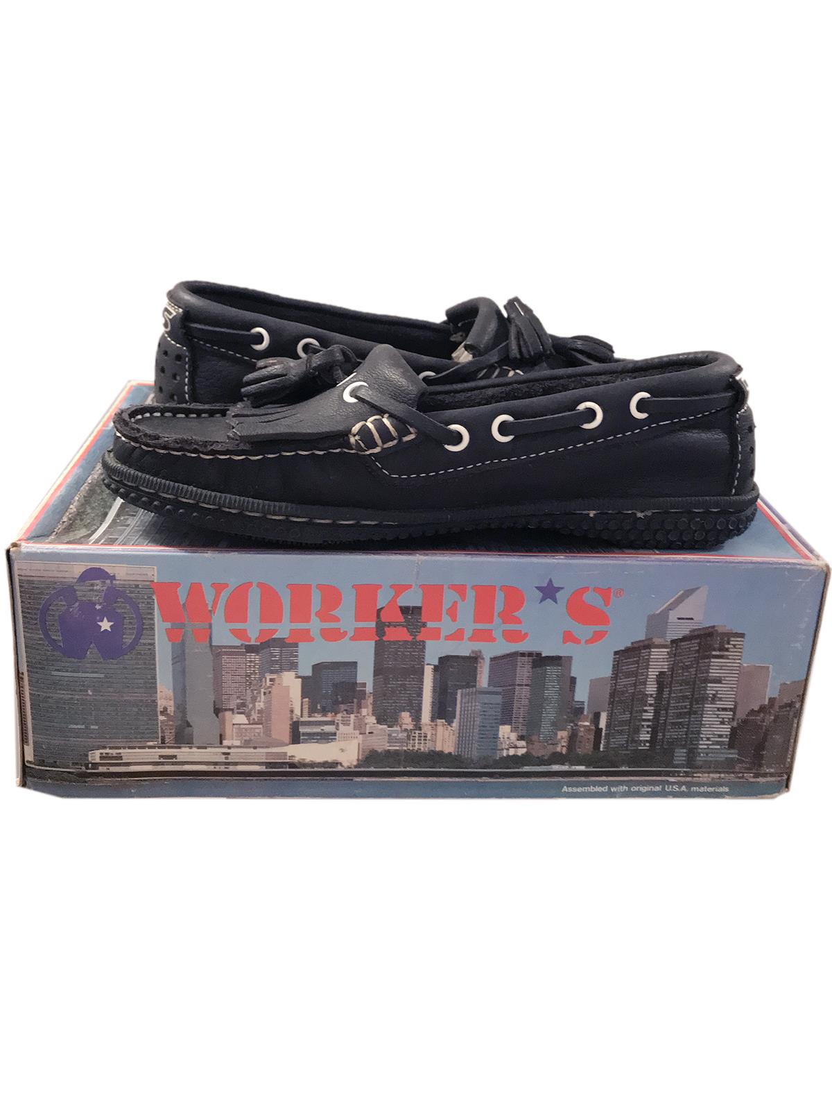 GIGOLÈ ARCHIVE Glove Kilty mocassini in pelle con tasselli