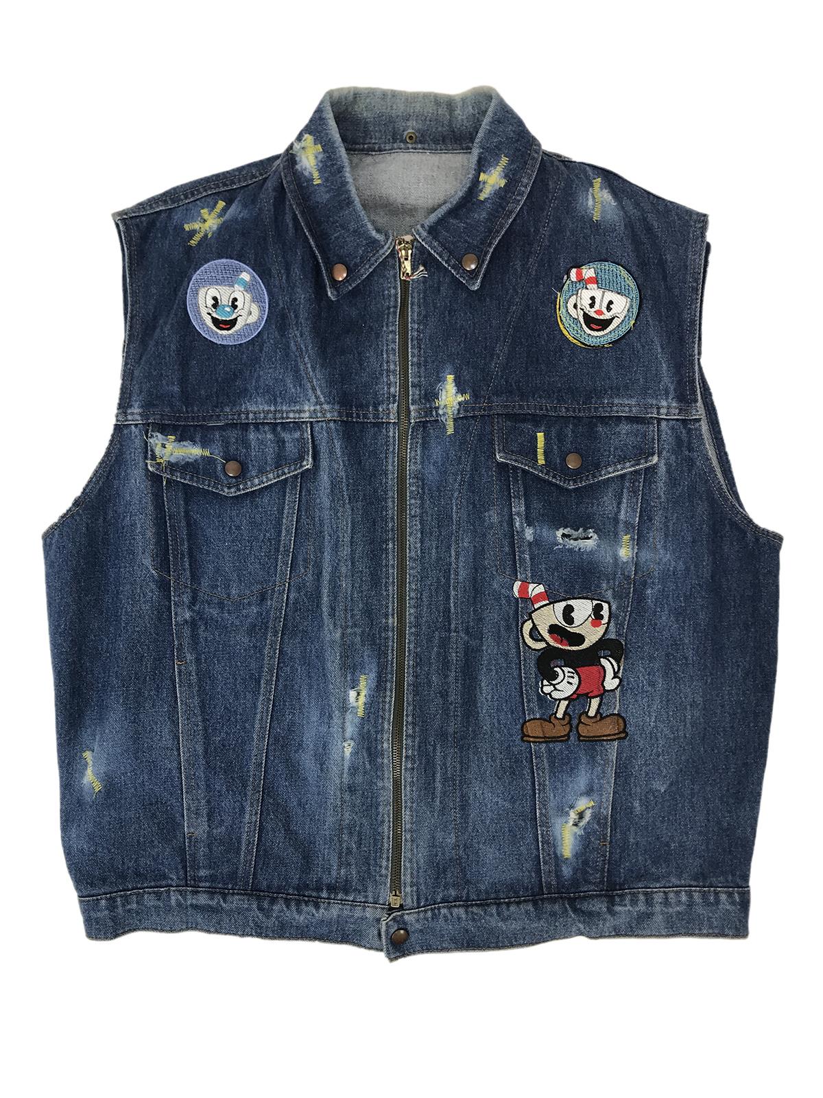 GIGOLÈ RELAB I love Milk denim gilet