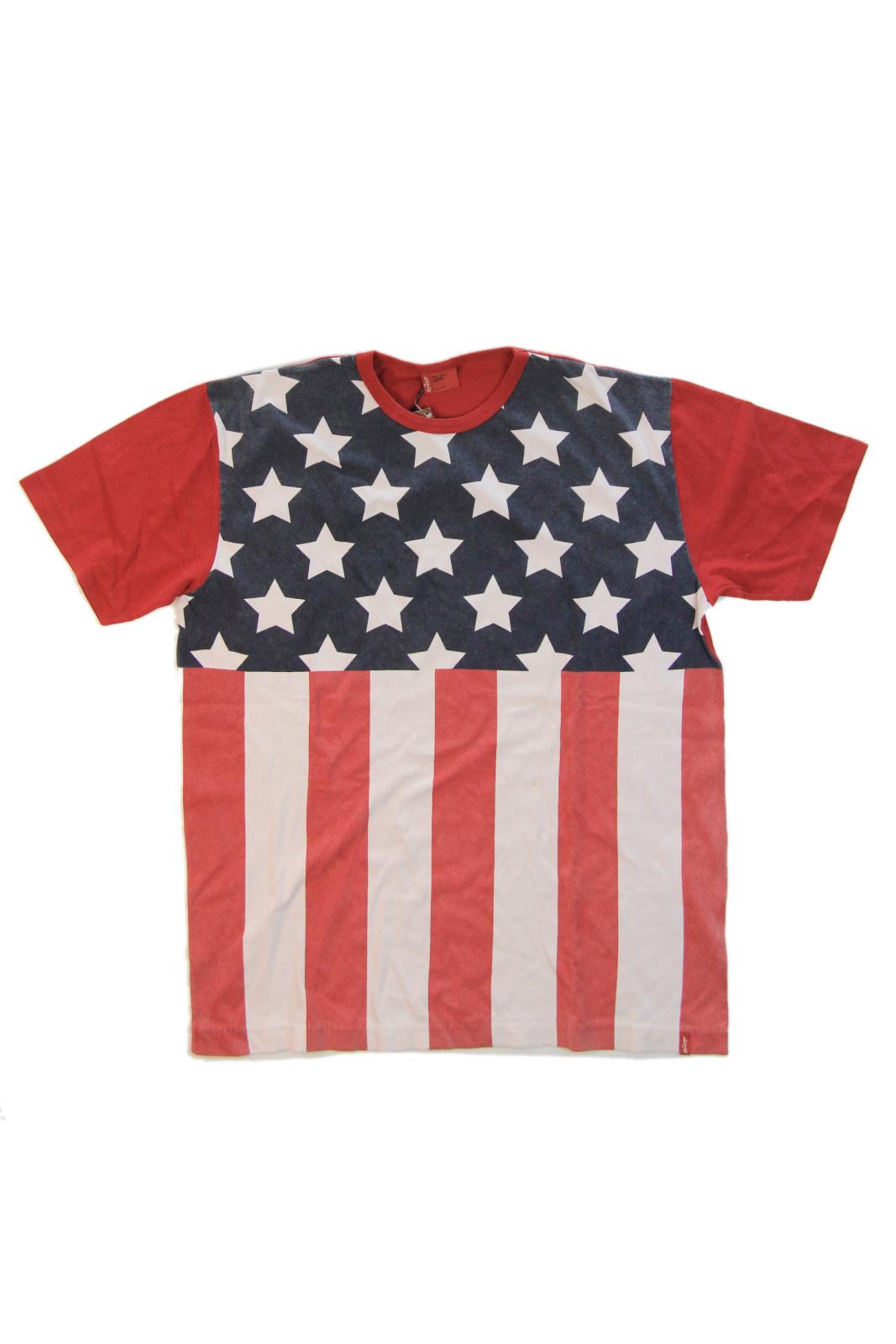 LEVI’S Imprime t-shirt patchwork American Flag