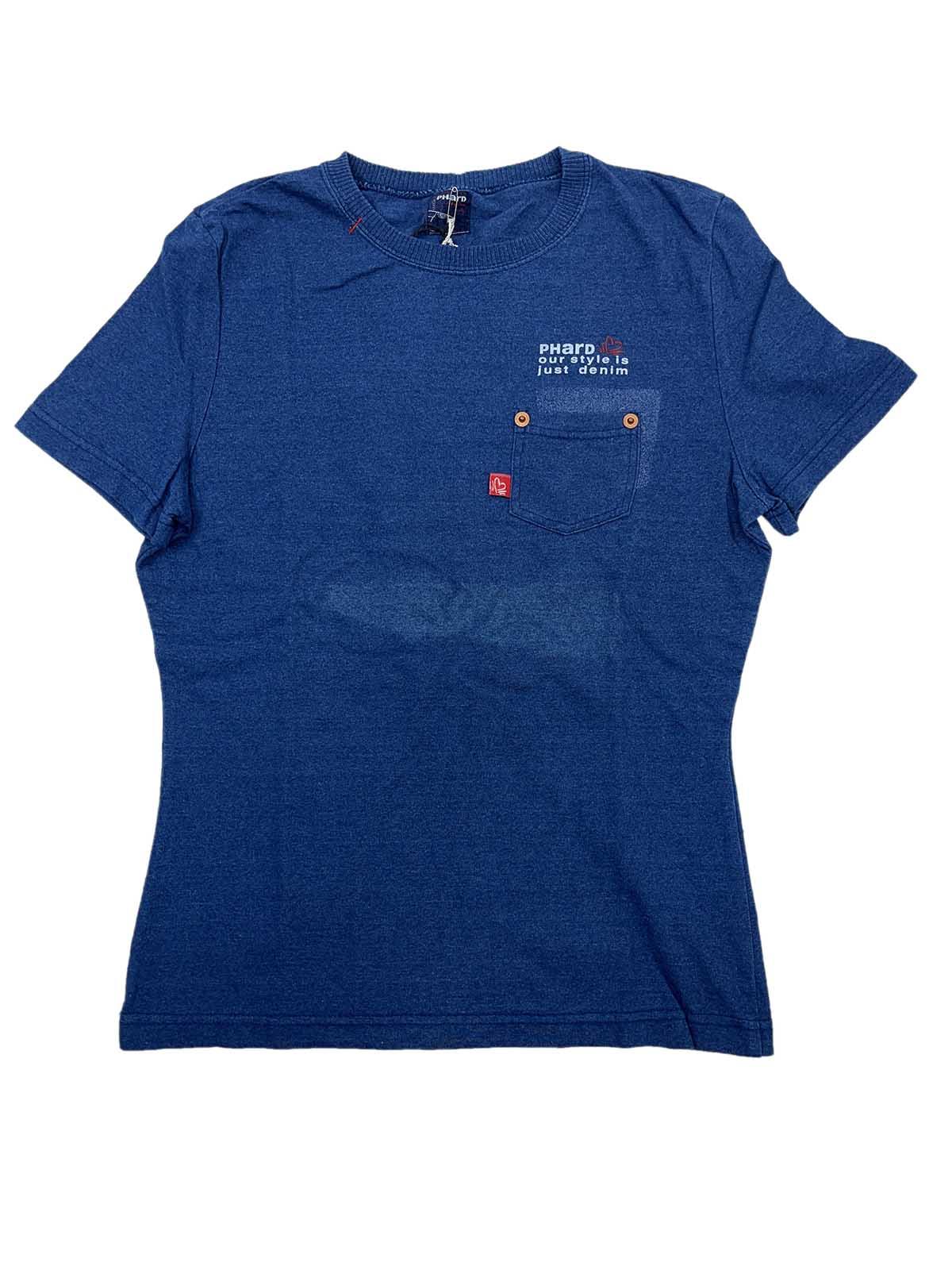 PHARD T-Shirt con filo indigo