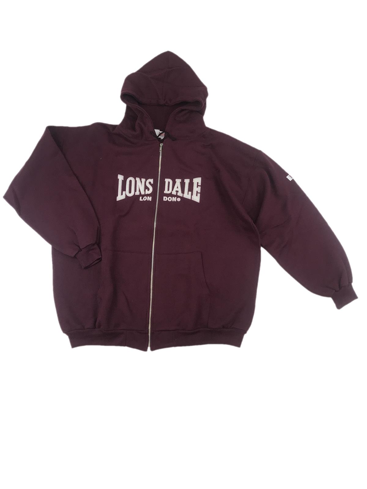 LONSDALE Nottingham Oxblood Hoodie