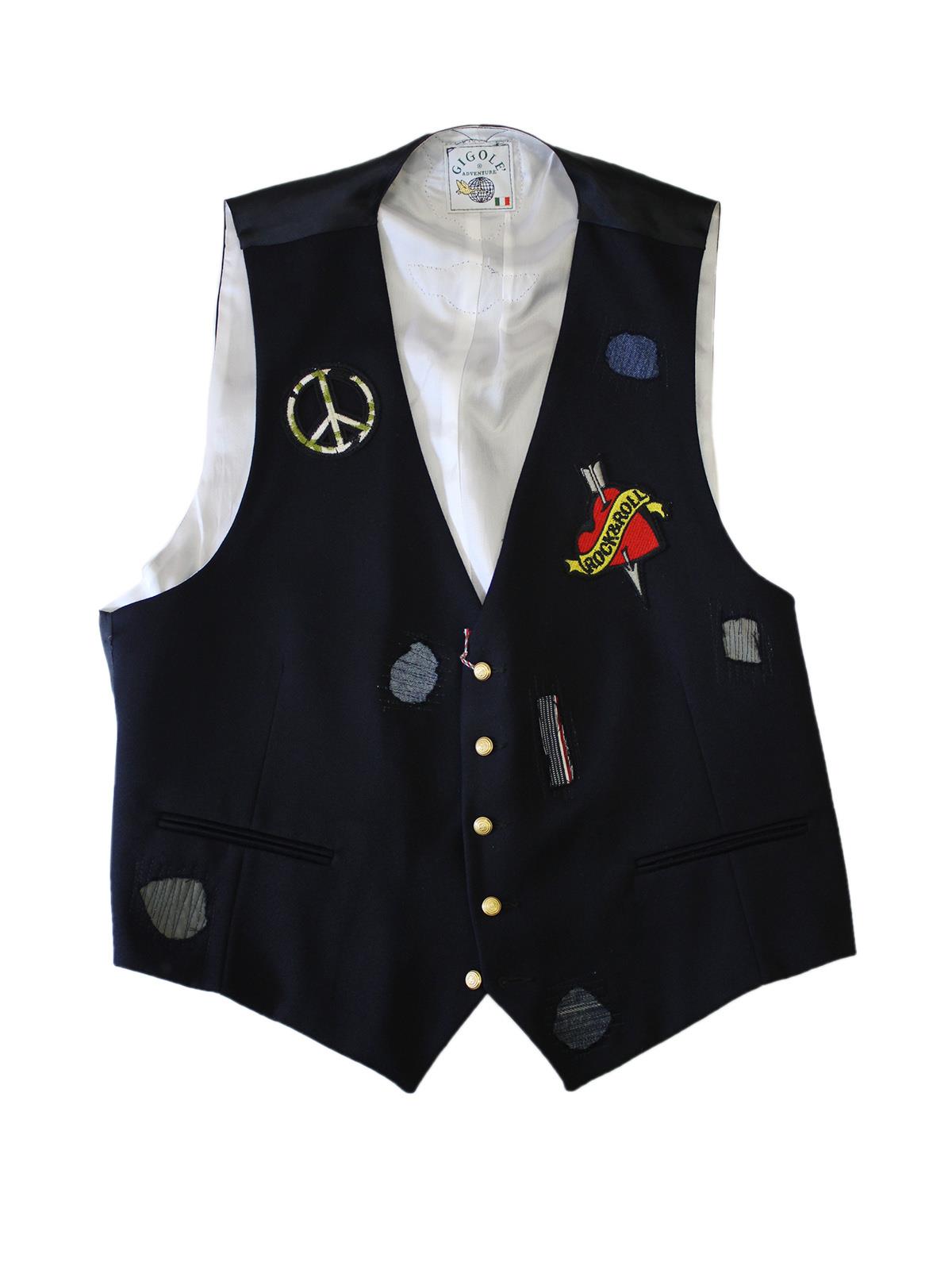 GIGOLÈ RELAB Rock’n’Roll gilet custom con toppe