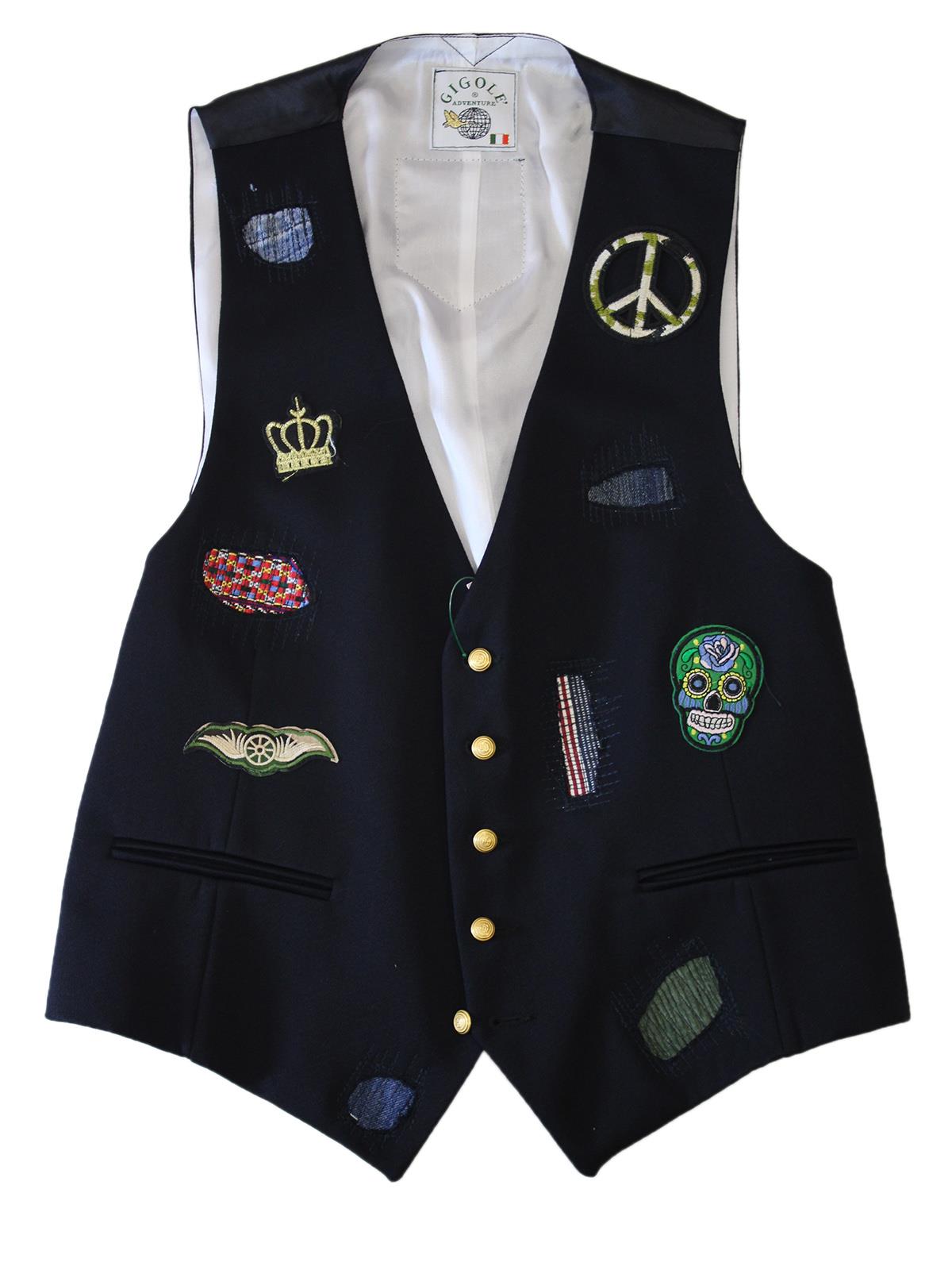 GIGOLÈ RELAB Skullomania gilet custom con toppe