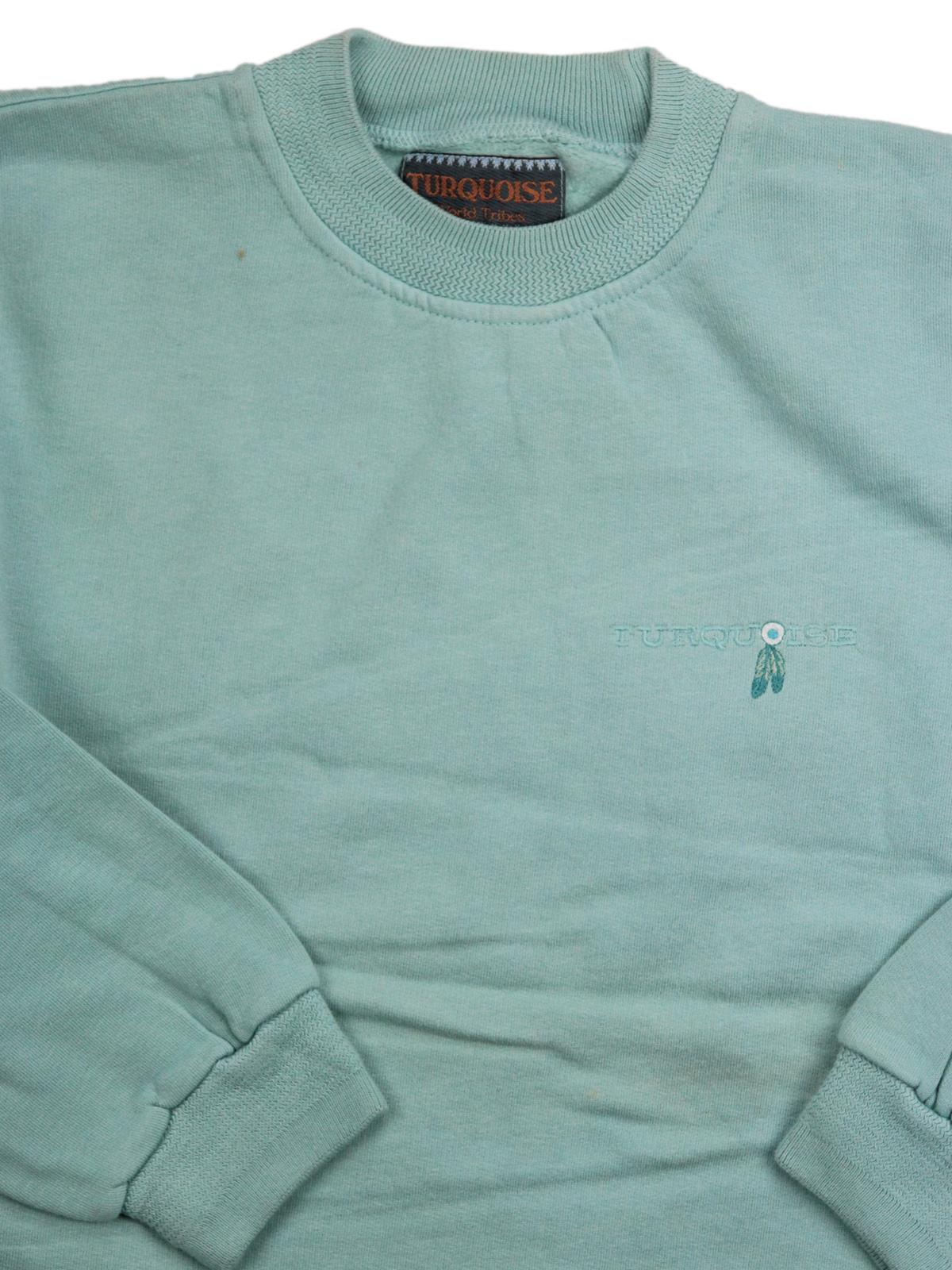 TURQUOISE Acqua felpa girocollo