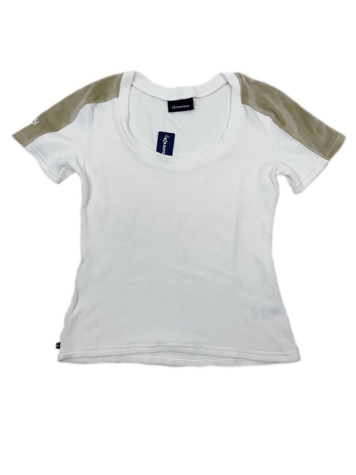 SUPERGA E3011CIN T-Shirt scollata effetto spugna