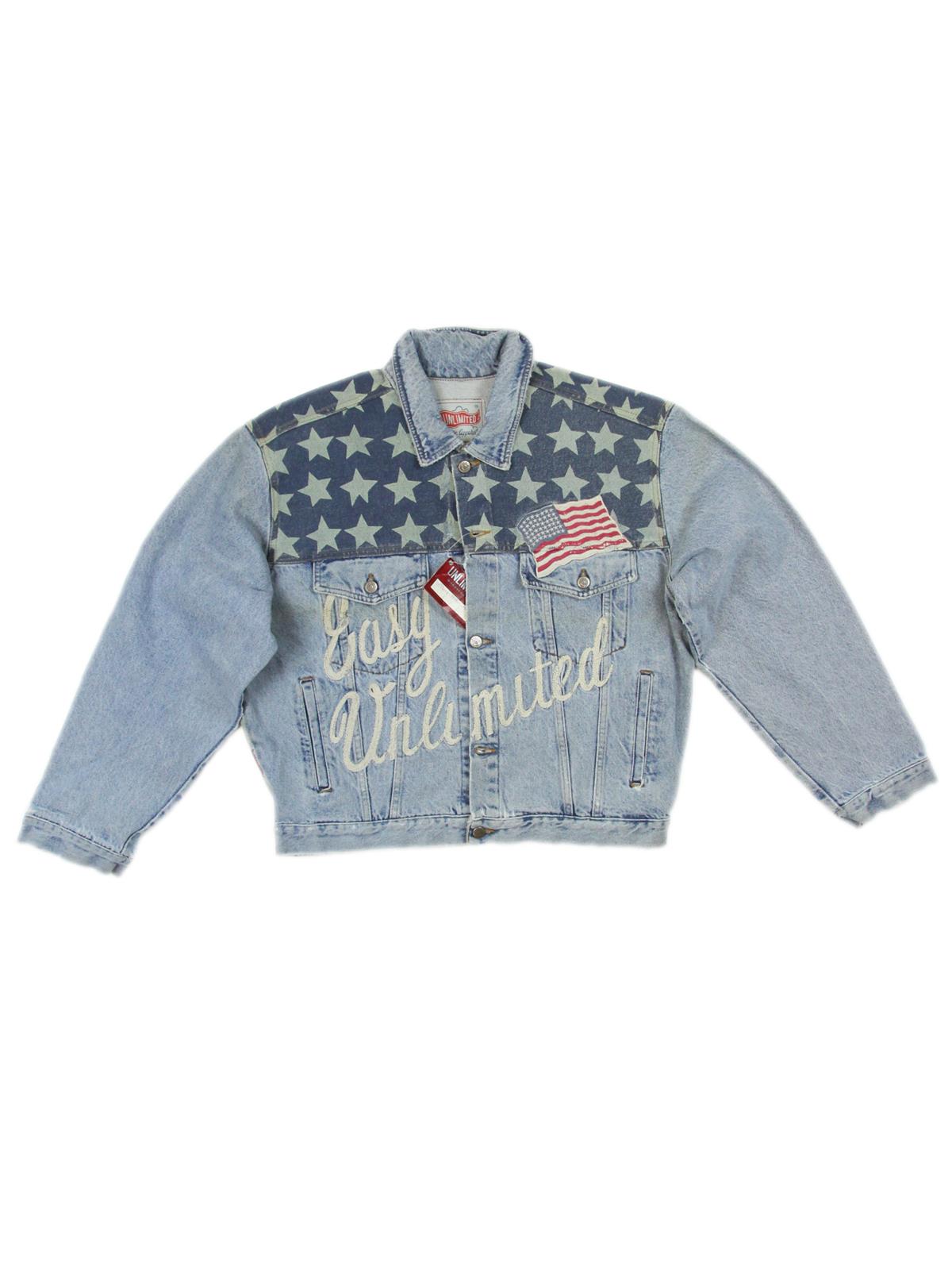 UNLIMITED Easy Denim Jacket American Flag
