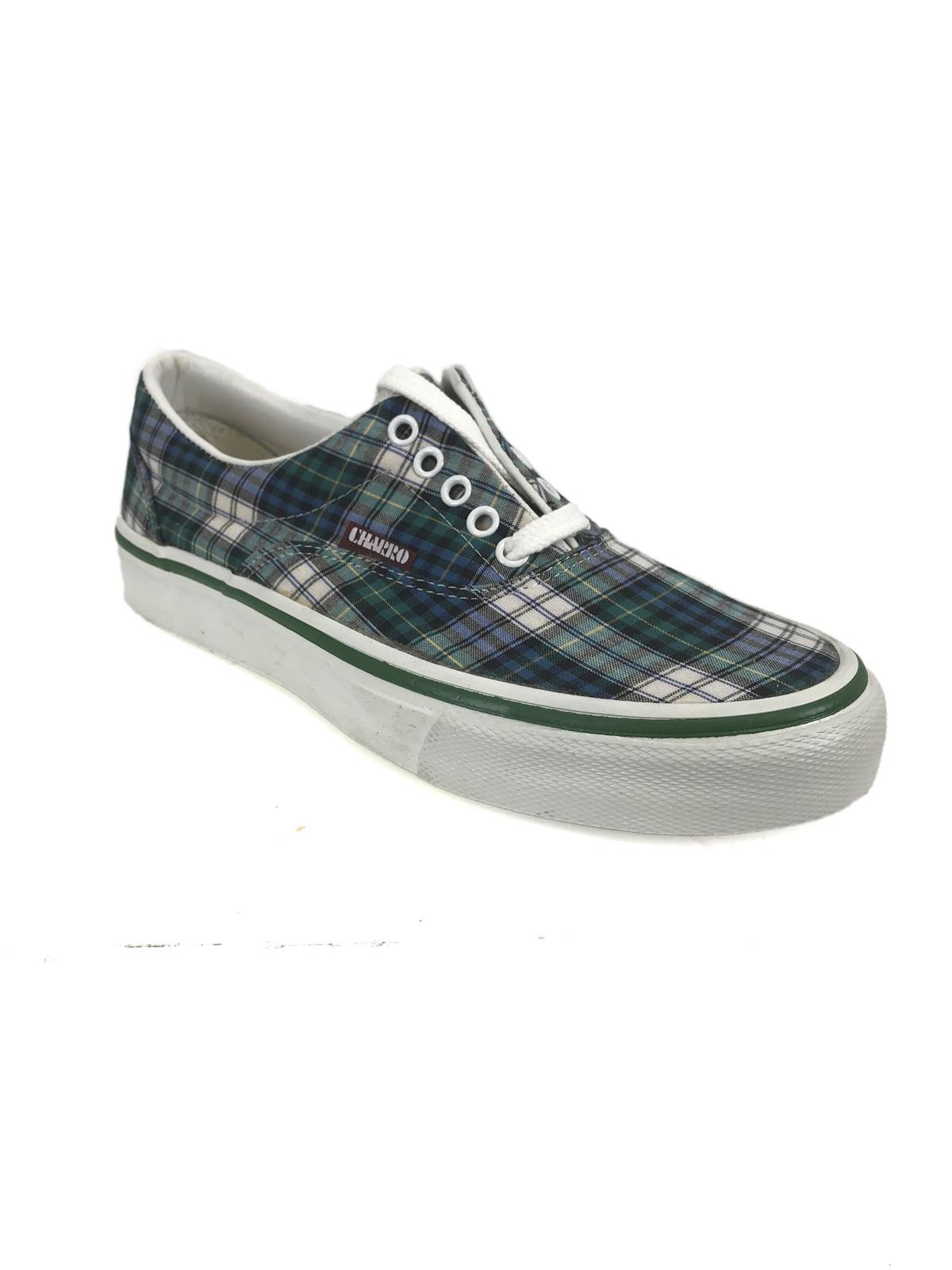 EL CHARRO Vintage Canvas Sneakers Tartan Green