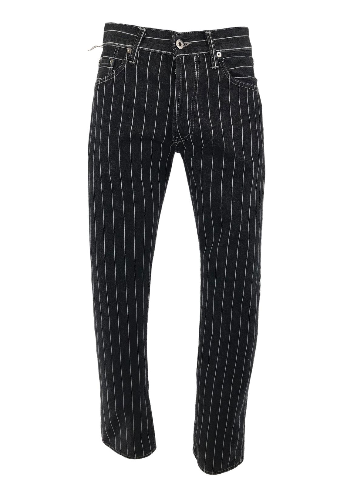 ENERGIE Branded Wide Jeans gessato