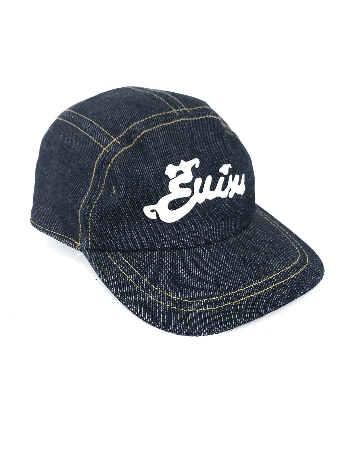 EVISU EVB07 D11 LACED BACK CAP VINTAGE CAST DENIM