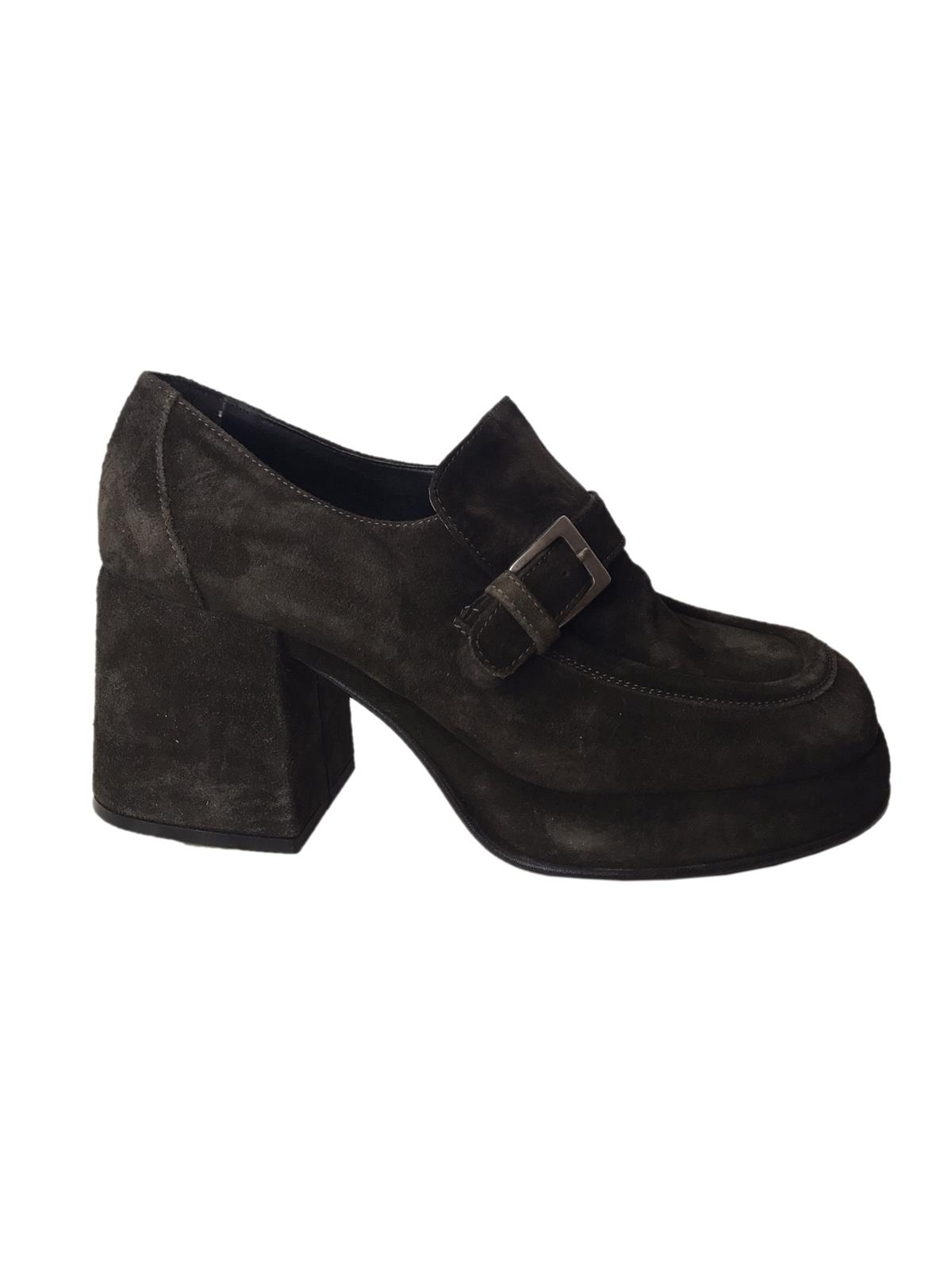 FORNARINA PIF1053-316 Suede Loafers Heel 7