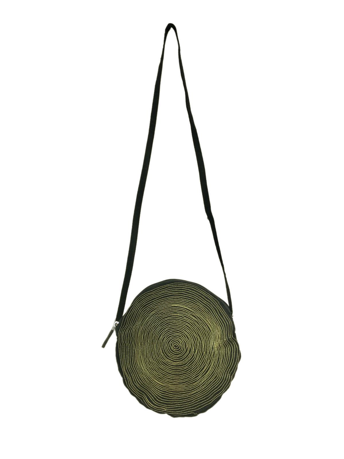 FORNARINA AEFB036 Thinker Black Canvas Bag with Strap 100% Made in Italy