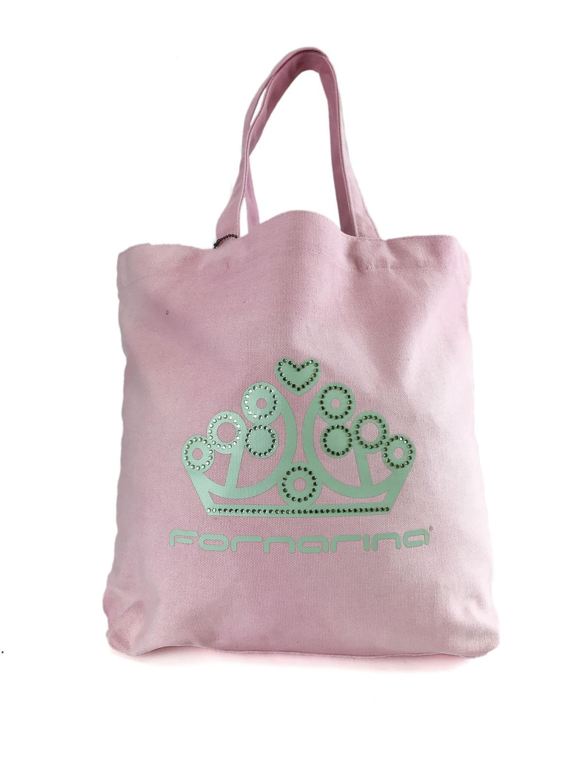 FORNARINA Penelope Strass Canvas Tote Bag