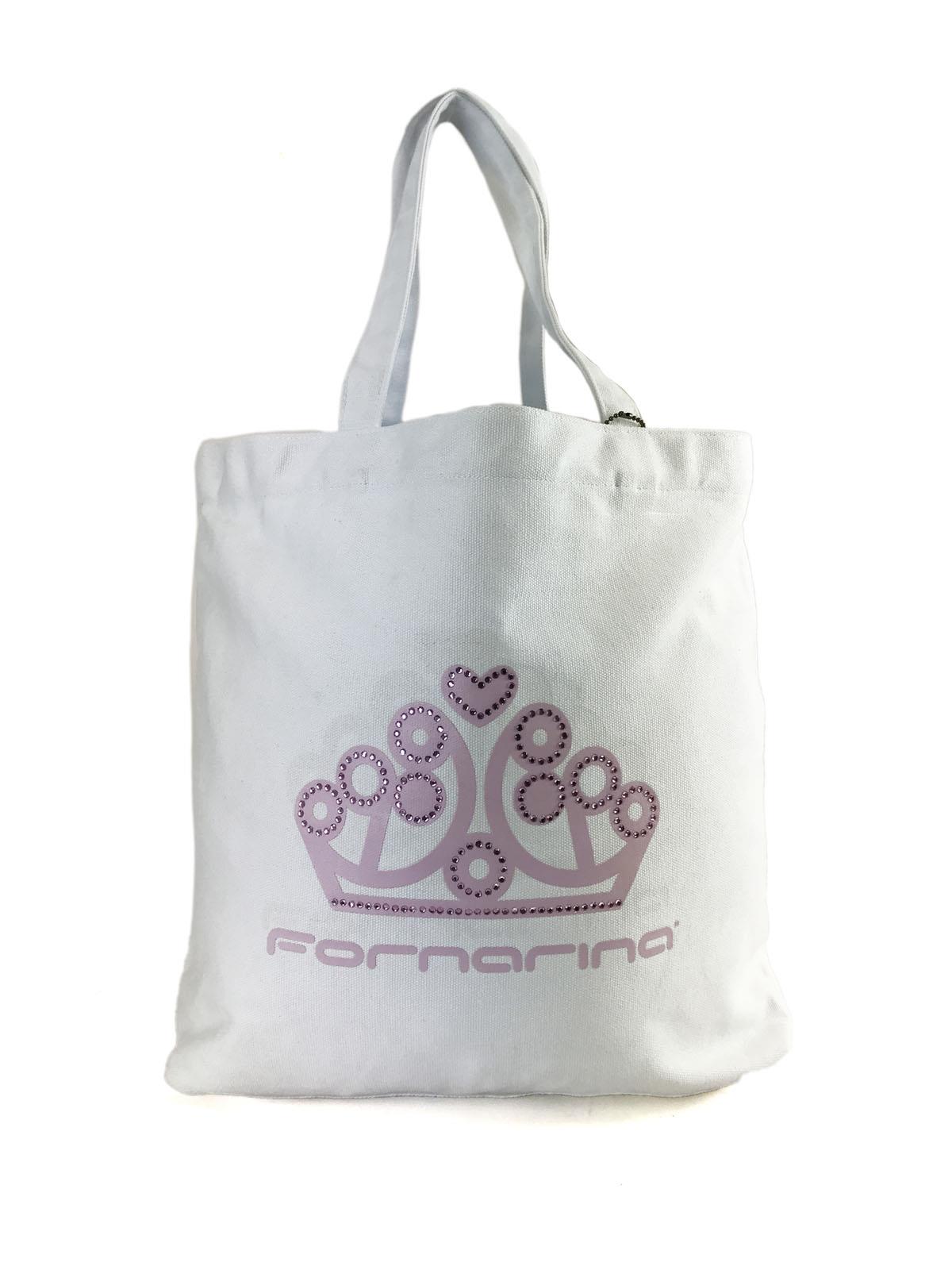 FORNARINA Penelope Strass Canvas Tote Bag