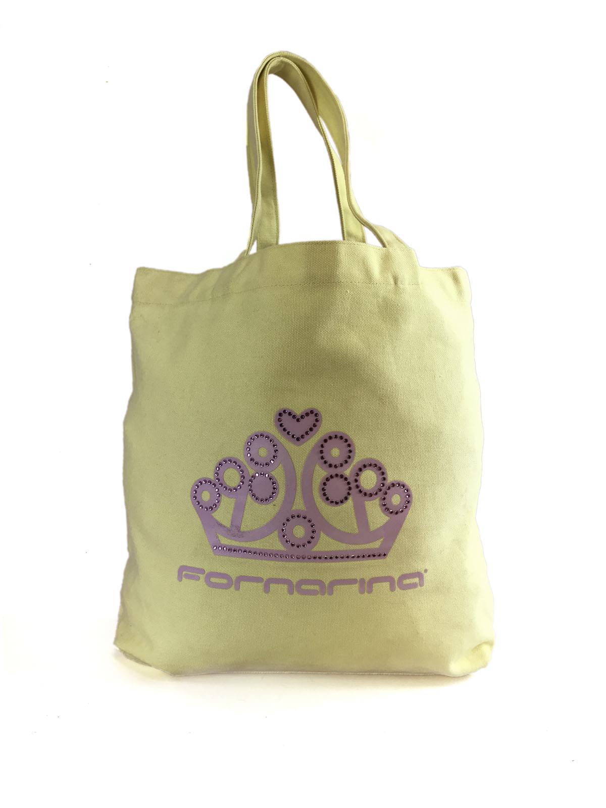 FORNARINA Penelope Strass Canvas Tote Bag