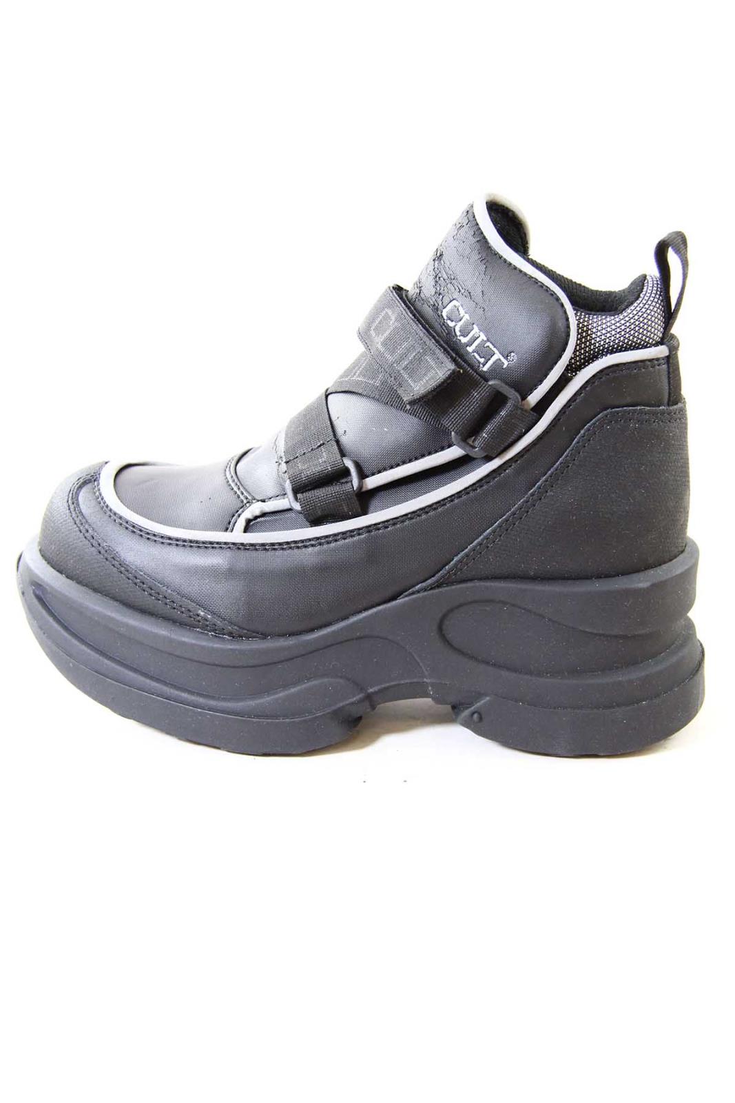 CULT CL1704UZD87 Pol Abuse Darwin Vintage Synthetic Slip-On with Wedge Heel Black