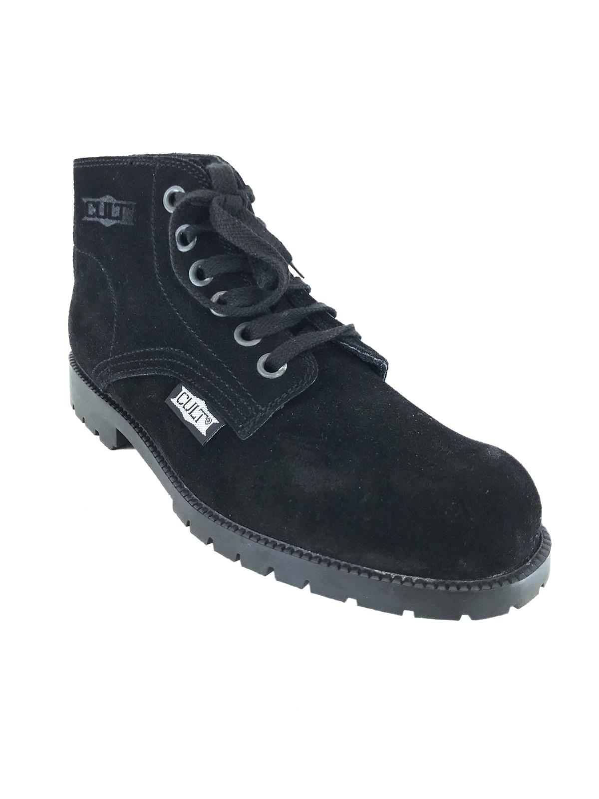 CULT BLACK SUEDE REFURBISHED BOOTS