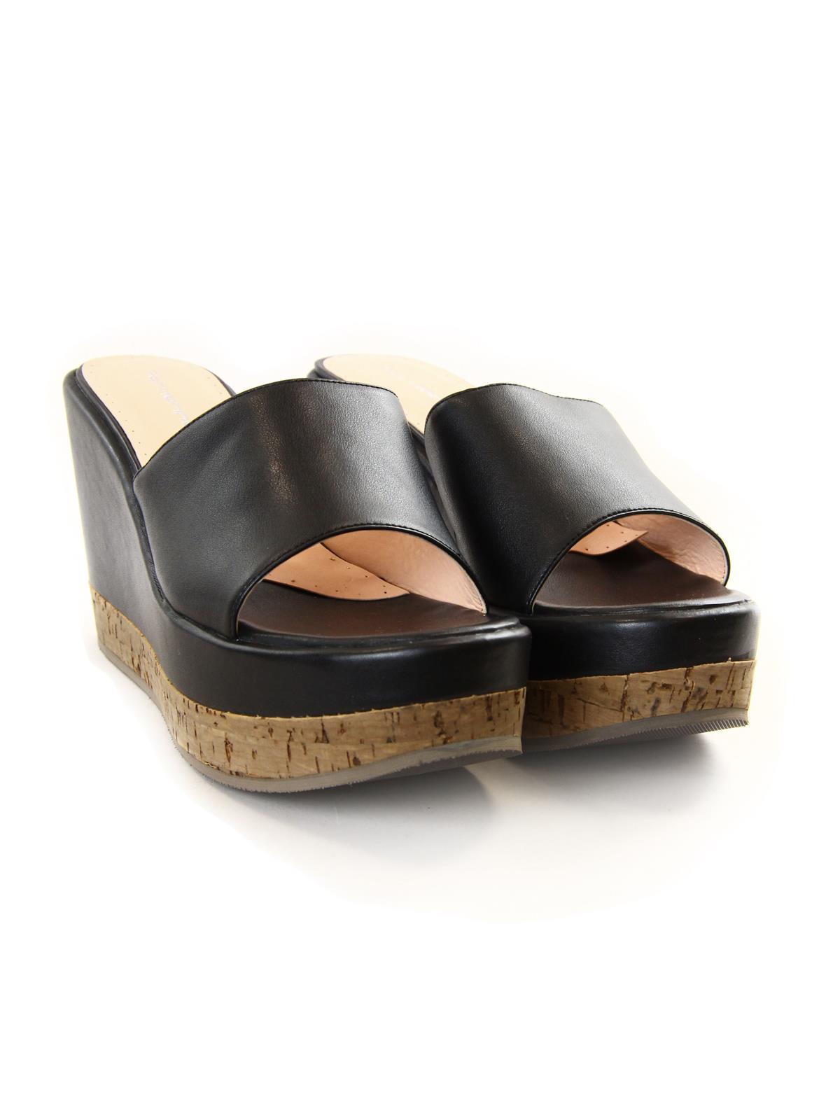 FORNARINA PEFBE3526WD Sandali con zeppa rivestita in sughero