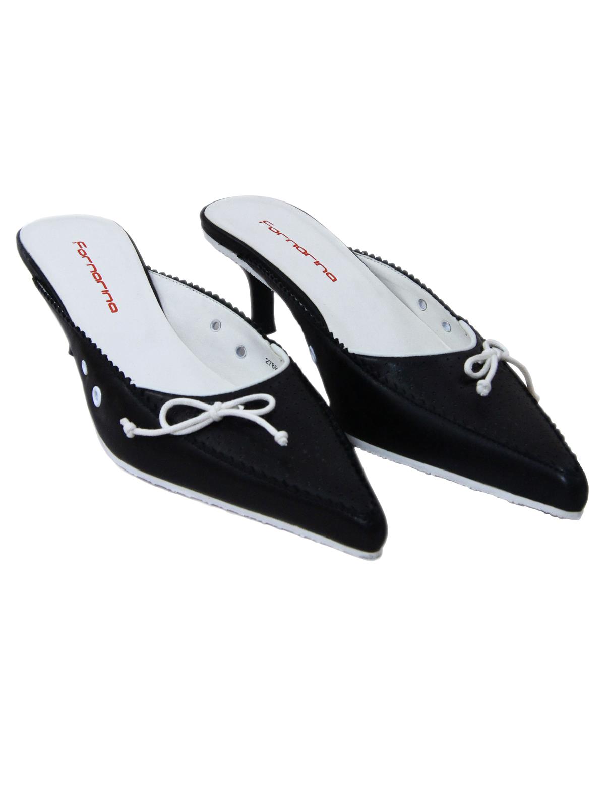 FORNARINA PEFEBW2789WC Pointy Leather Shoes Vague ’50’s Style