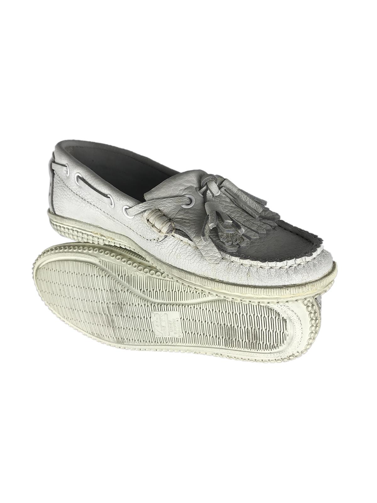 GIGOLÈ ARCHIVE Glove Kilty mocassini in pelle con tasselli