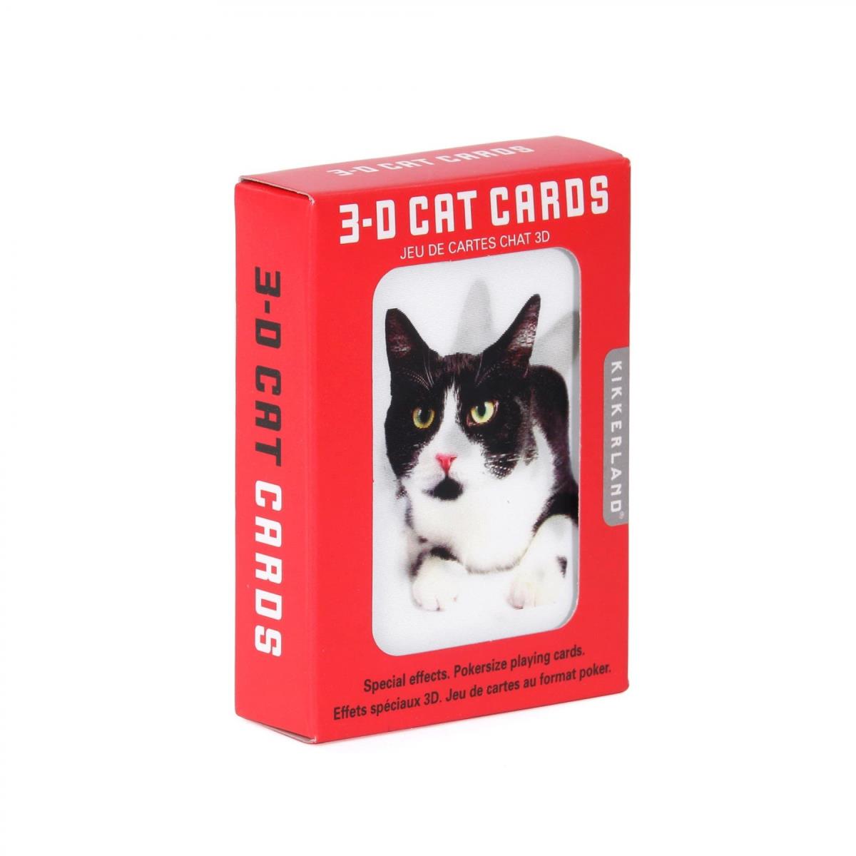 KIKKERLAND Carte da Poker 3-D (Gatti)