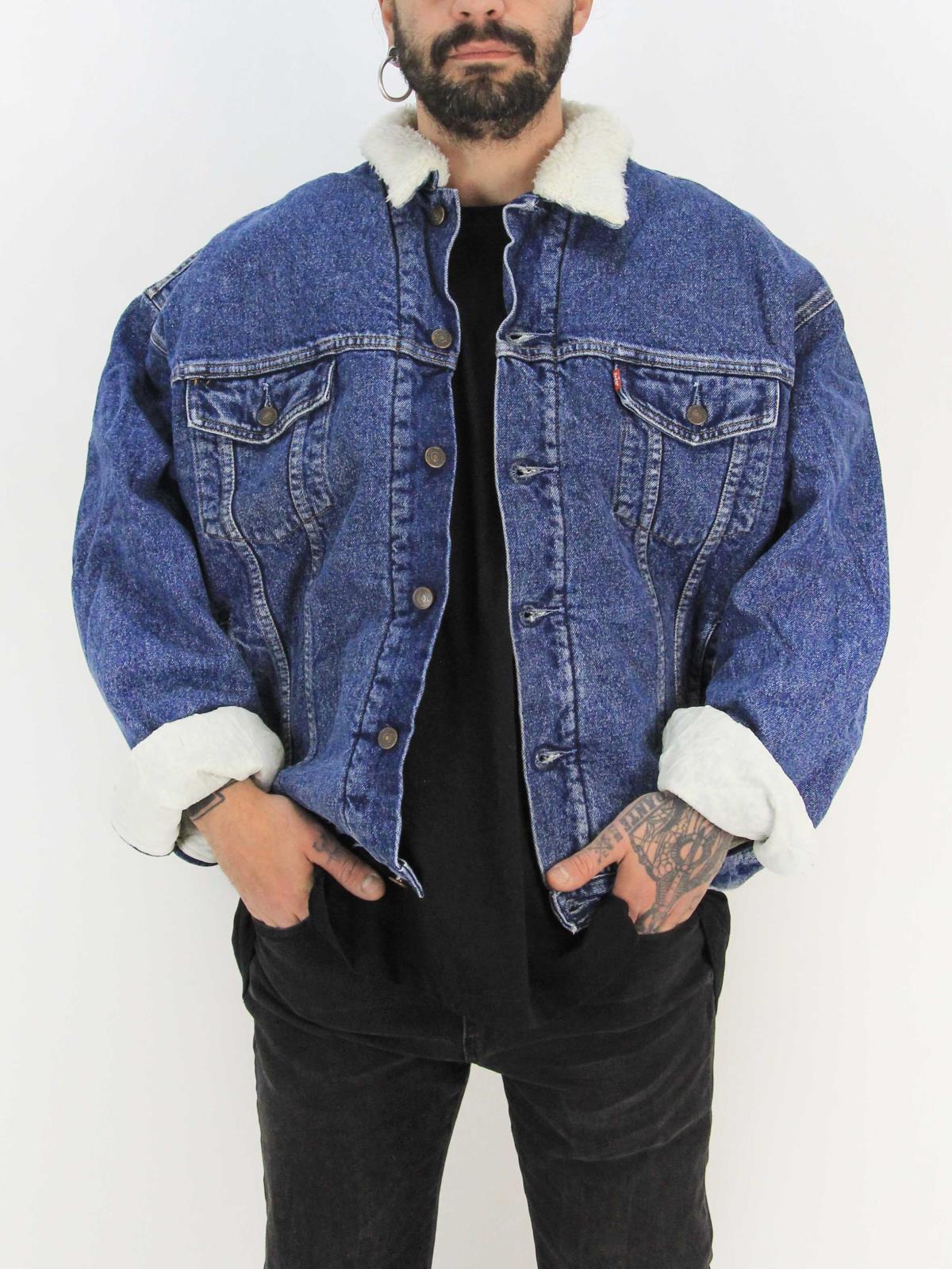 LEVI’S JEANS.JKT.01 Giubbino in denim con fodera Sherpa