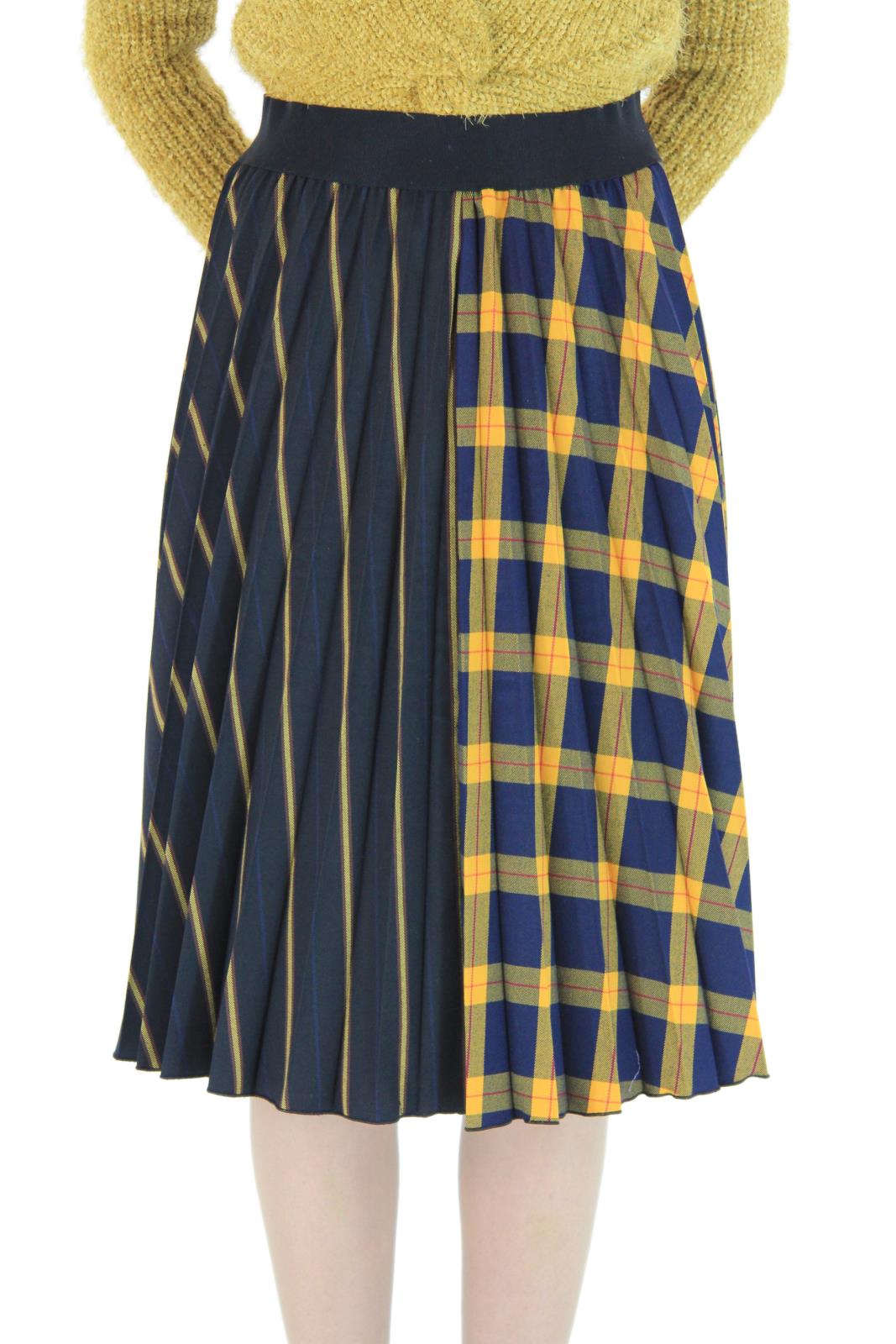 KOCCA Aggie long pleated skirt tartan