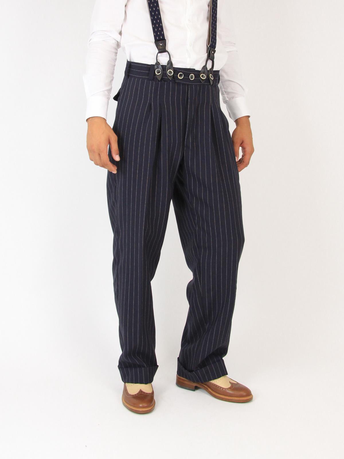 RINOMATA SARTORIA GIGOLE SWING PANT BLU/WHT