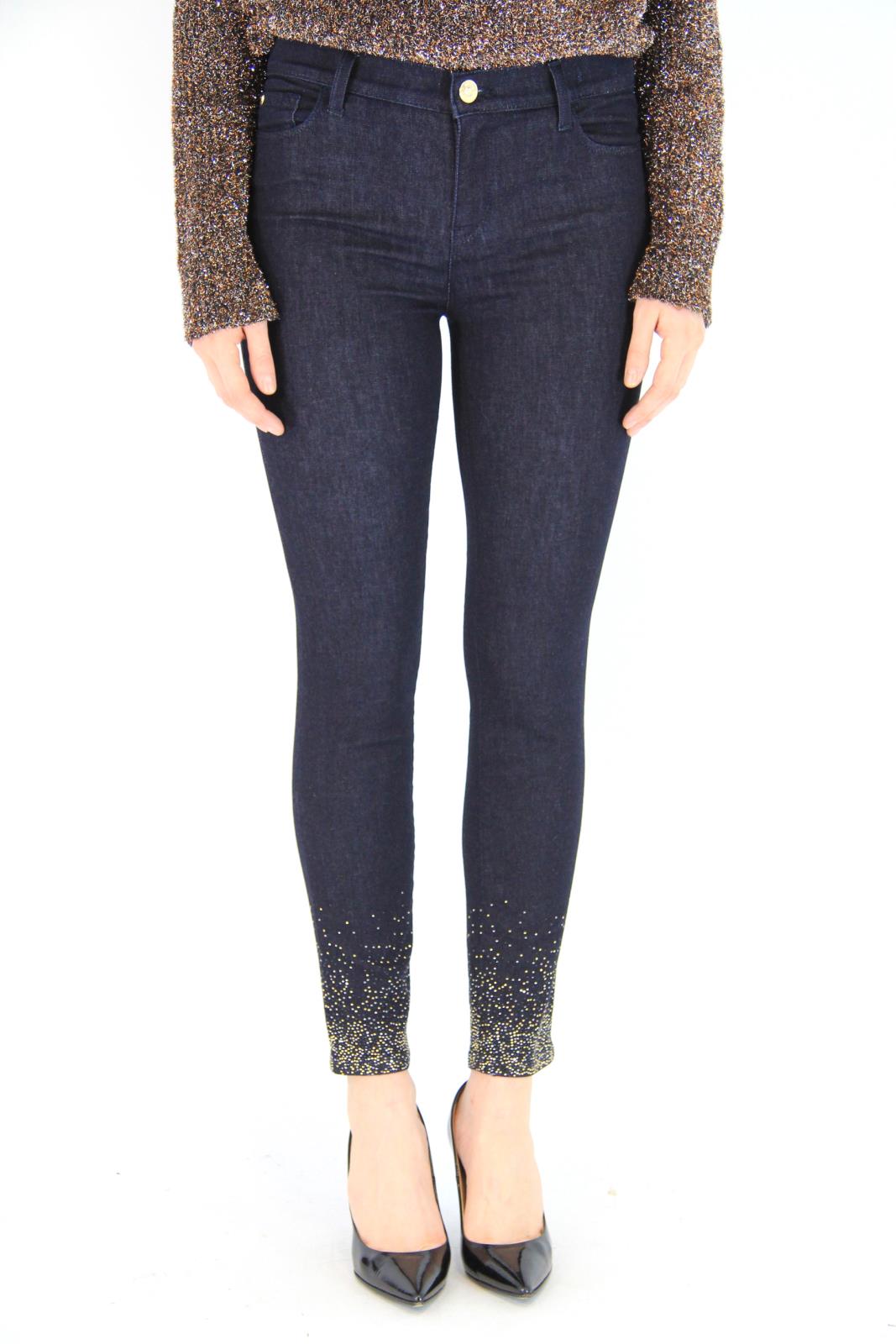 TWINSET Skinny jeans with crystals and studs 192MT2222