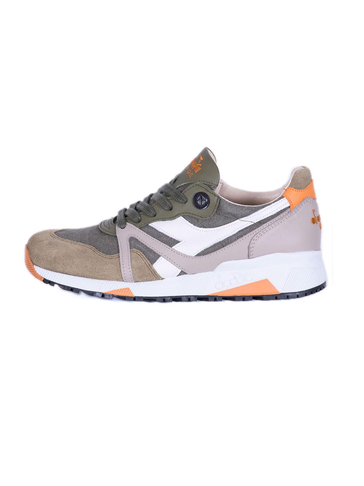 DIADORA N9000 H Hide Camo Sneakers Moon Rock Grey