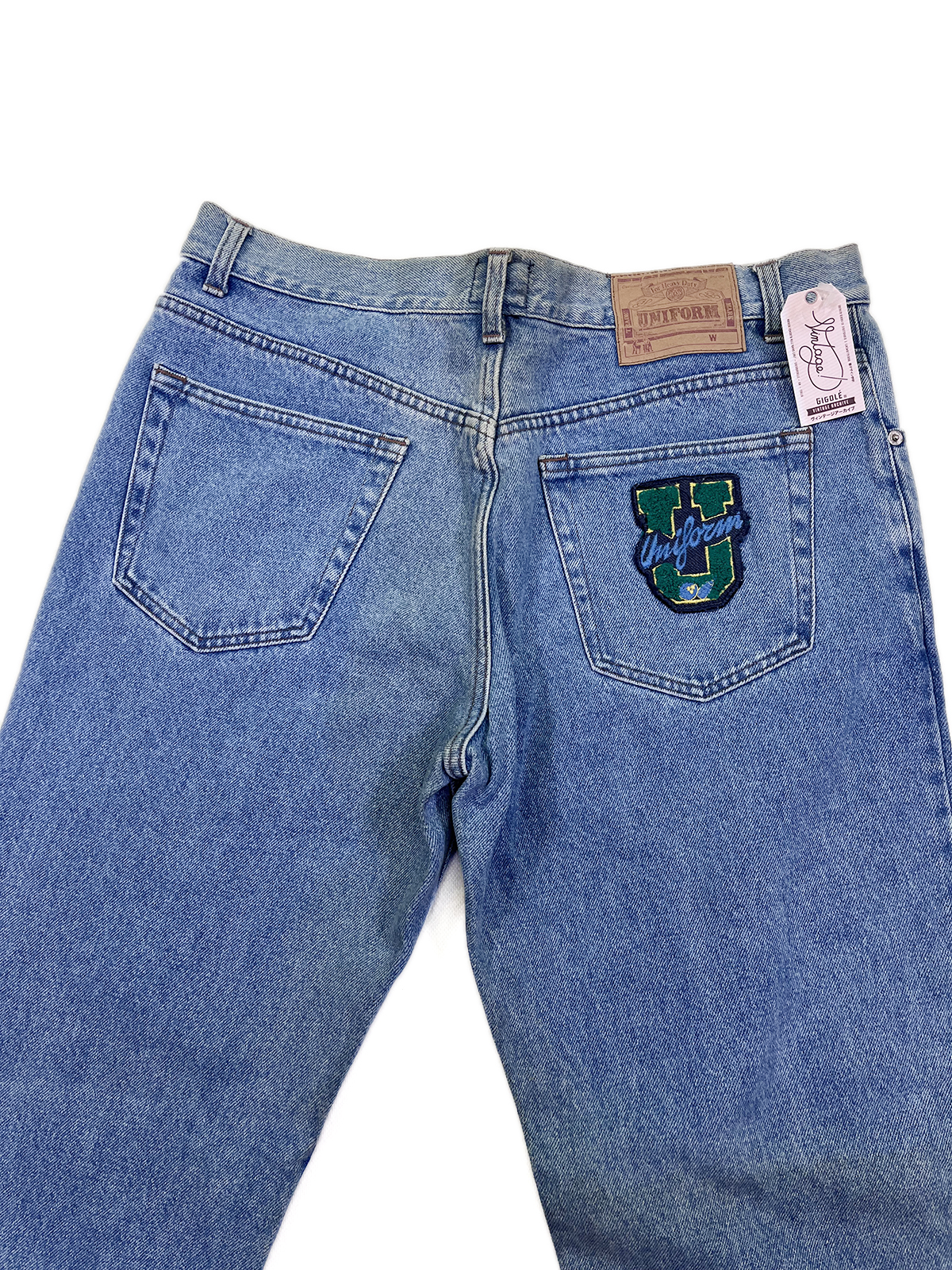 UNIFORM 311 U Jeans with Green Patch with Terry Cloth U