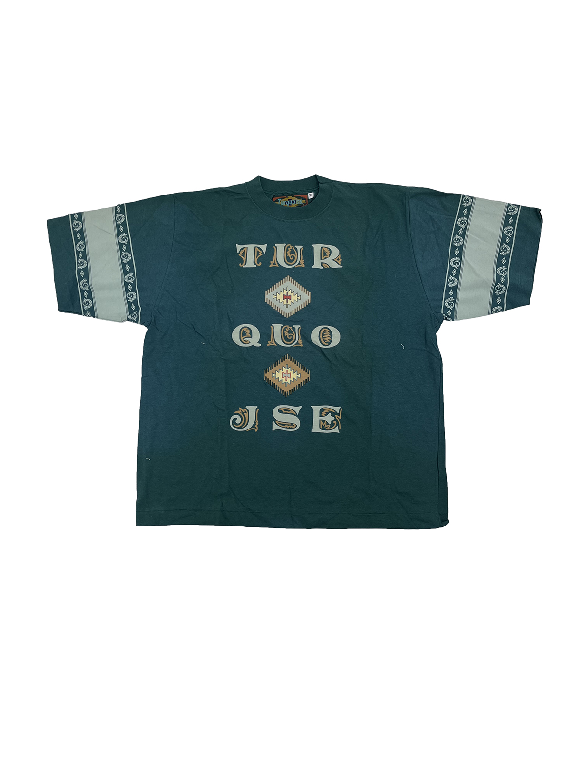 TURQUOISE Tur Tee Eighties Short T-Shirt