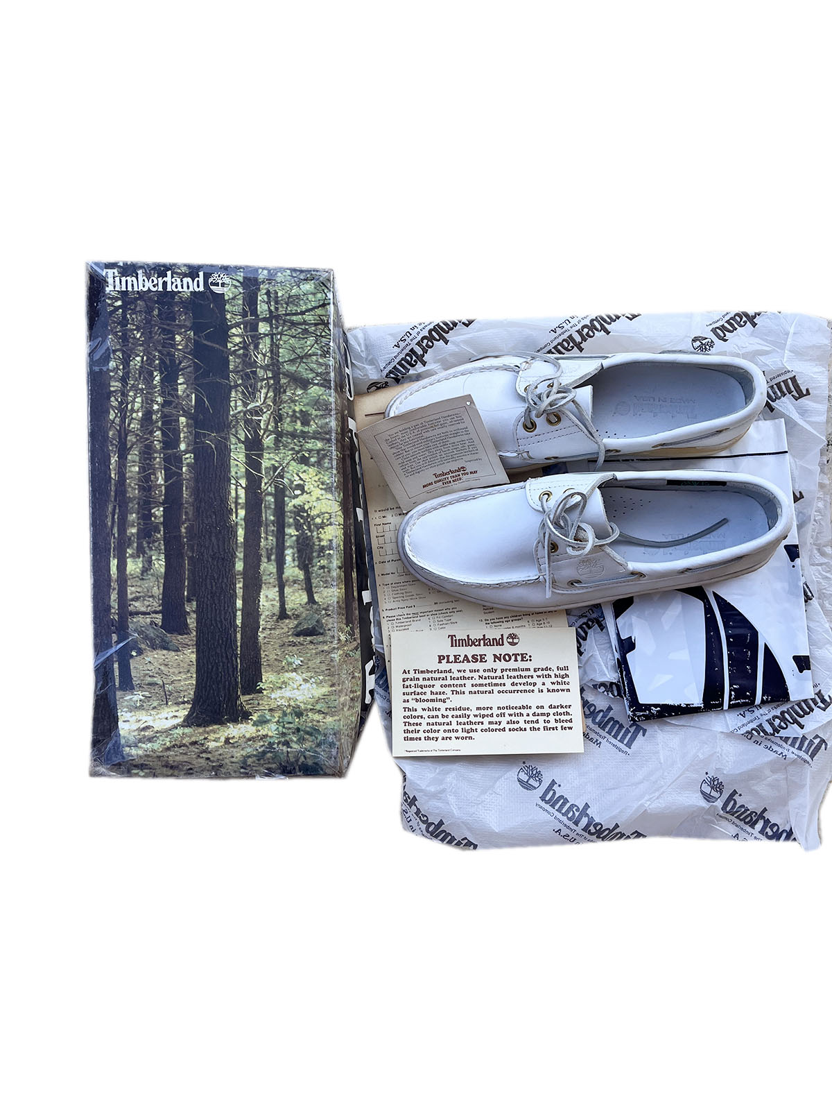 TIMBERLAND White Boat Shoes 75061 Scuppered Made in U.S.A.