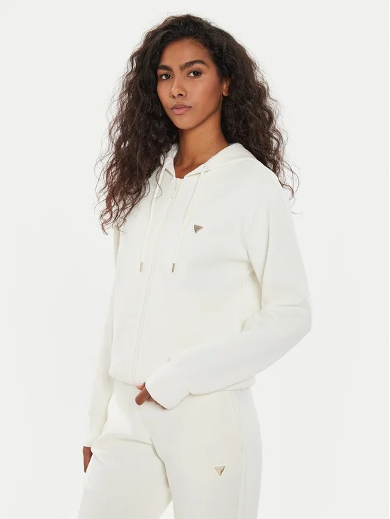 Guess Felpa Full-zip Con Cappuccio Donna V4yq06 Kcay2