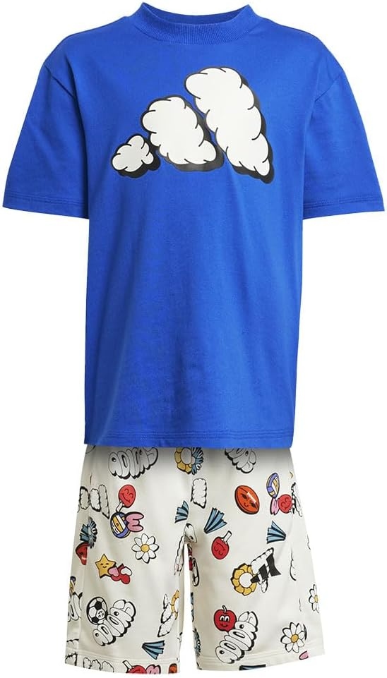 Adidas T-shirt E Pantaloncini Lk Aop Set