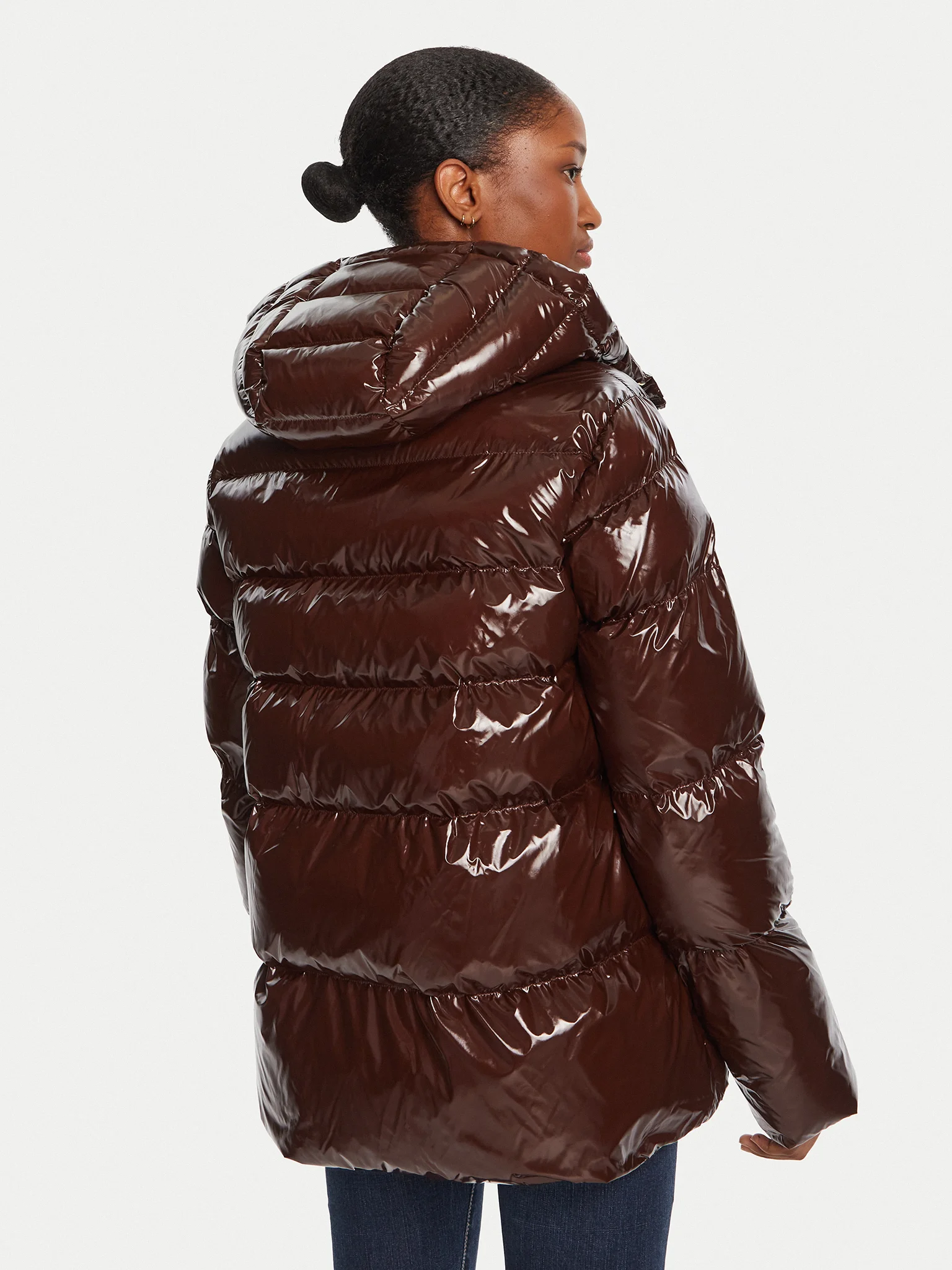 Pinko Eleodoro Padded Jacket In Beige