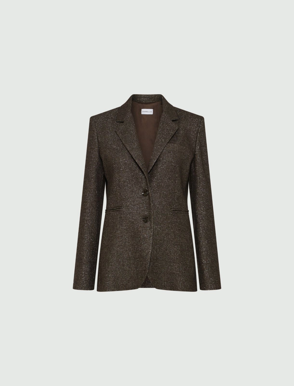 Veste En Lin Marella Taille L - Couleur écru, Neuf Sans étiquettes, Parfaite Pour Le Printemps/été