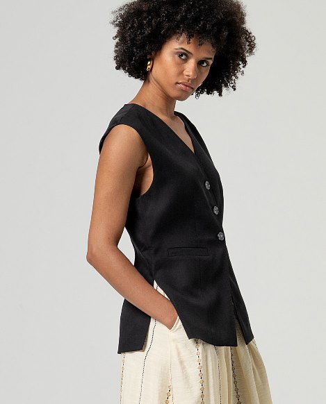 surkana GILET LUNGO Viscosa 516HITE323