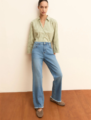 EMME di MARELLA CON FRANGE Denim STRAIGHT