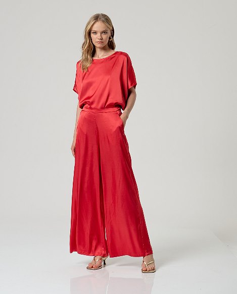 surkana pantalone palazzo Raso 516HINE523