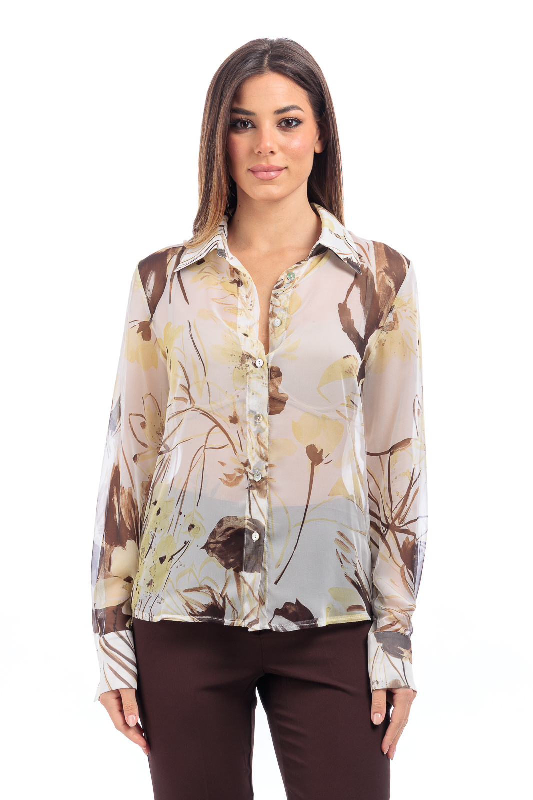 le streghe camicia fantasia georgette AD103