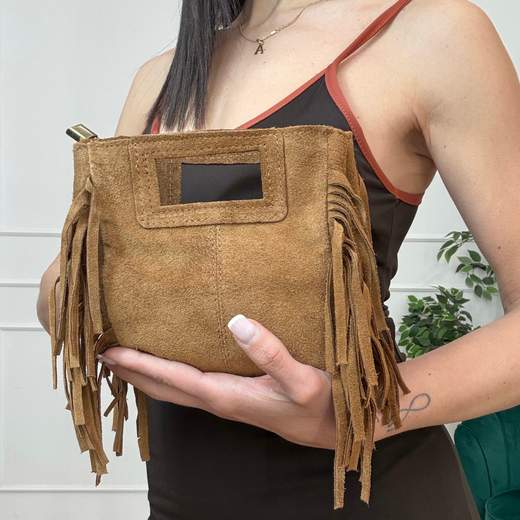 su-mini borsa frange
