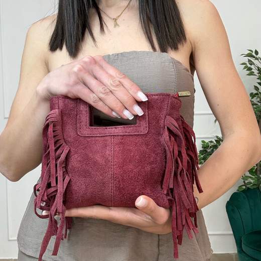 su-mini borsa frange