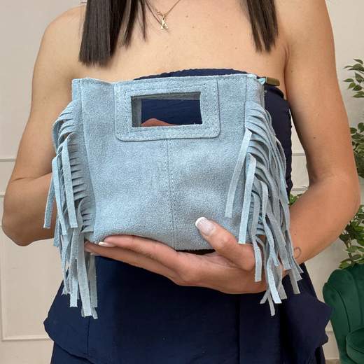 su-mini borsa frange