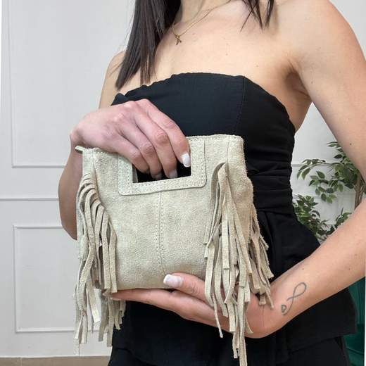 su-mini borsa frange