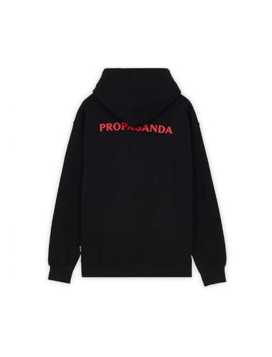 Propaganda Logo Glass Hoodie Black Fw23