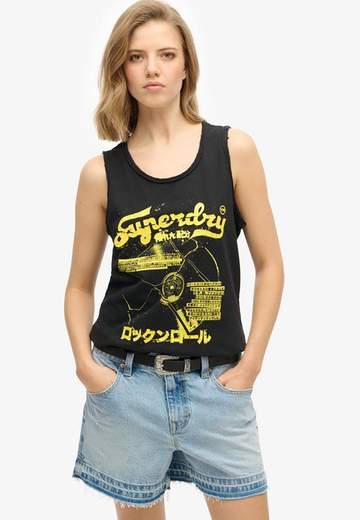 Superdry Punk Poster Scoop Neck Tank