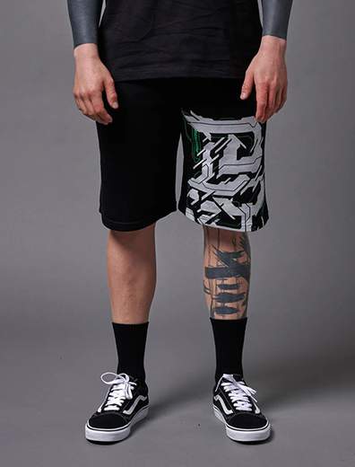 Dolly Noire DLYNR Cyber Letters Sweatshorts