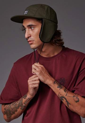 Dolly Noire Woven Label 5 Panel Ear Flap W24